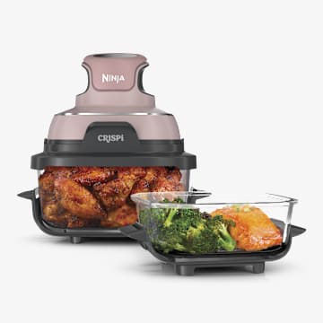 Ninja Crispi&reg; 4-in-1 Portable Glass Air Fryer Cooking System, Pink 