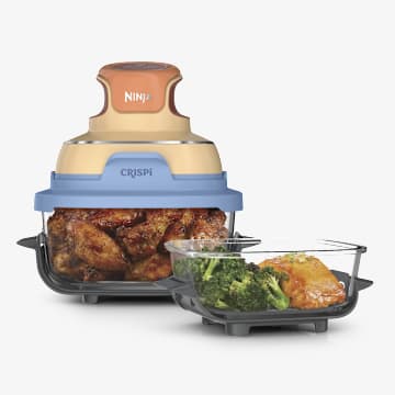 Ninja Crispi&reg; 4-in-1 Portable Glass Air Fryer Cooking System, Mango Clouds