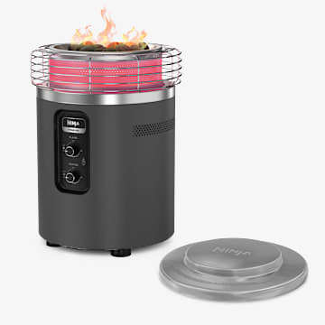 Ninja Fireside360&trade; Outdoor Heater & Fire Pit and Top Cover Bundle