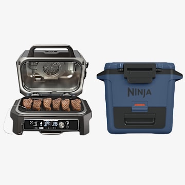 Gril et fumoir Ninja Woodfire ProConnect™ et glacière FrostVault™ 30 p t ensemble