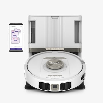 Shark PowerDetect&trade; 2-in-1 Robot Vacuum and Mop with NeverTouch&trade; Pro Base (White)