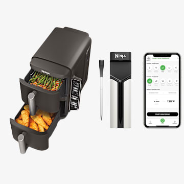 Friteuse à air DoubleStack à 2 paniers et thermomètre sans fil ensemble