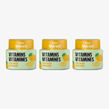 Gouttes d’eau aromatisée à la limonade Ninja Thirsti™ VITAMINS (sucrées), paquet de 3, WCFLMDAMC