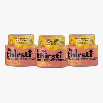 Gouttes d’eau aromatisée à la pêche et à la mangue Ninja Thirsti™ ENERGY (sucrées), paquet de 3, WCFPMAMC