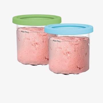 Ninja&reg; CREAMi&reg; Pints 2 Pack, Compatible with NC299AMZ & NC300s Series CREAMi&reg; Ice Cream Makers