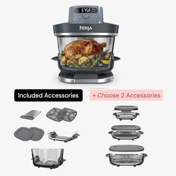 Build Your Own Ninja Crispi&reg; Pro 6-in-1 Glass Countertop Air Fryer, Cyberspace