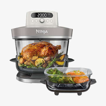 Air Fryer en verre Crispi Pro 5.7L+2.3L, 7-en-1, Bone