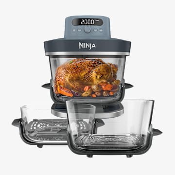 Freidora de aire de cristal XL Ninja CRISPi PRO (Pack ahorro 4 recipientes) - Azul
