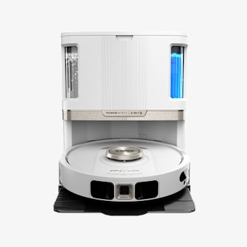 Aspirateur robot et laveur Shark PowerDetect NeverTouch Pro 2-en-1 autovidant, autoremplissant et autonettoyant blanc AV2800ZEEUWH