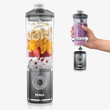 Ninja Blast&trade; Max Cordless Portable Blender Cool Grey