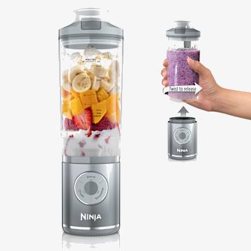 Ninja Blast&trade; Max Cordless Portable Blender Platinum Silver