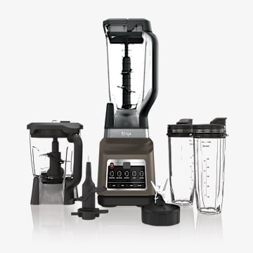 Robot de cuisine 3-en-1 Ninja 1200 W avec bol 2,1 L et technologie Auto-iQ - Gris