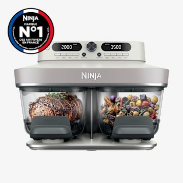 Air fryer en verre avec 8&nbsp;modes Ninja CRISPi DualZone