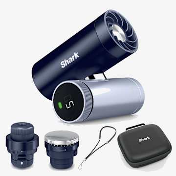 Shark ChillPill Ventilador, nebulizador e InstaChill de uso personal 3 en 1 con estuche de viaje, Azul medianoche FA025EU