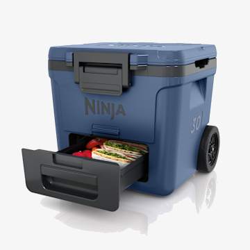 Ninja FrostVault&trade; 30qt Wheeled Cooler with Cold Dry Zone (Lakeshore Blue)