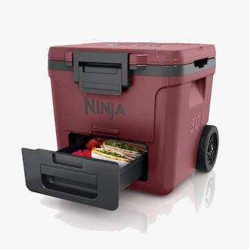 Ninja FrostVault&trade; 30qt Wheeled Cooler with Cold Dry Zone (Canyon Red)