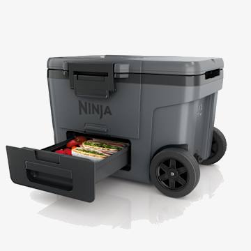 Ninja FrostVault&trade; 45qt Wheeled Cooler with Cold Dry Zone, Charcoal Gray