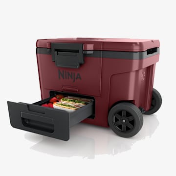 Ninja FrostVault&trade; 45qt Wheeled Cooler with Cold Dry Zone, Canyon Red
