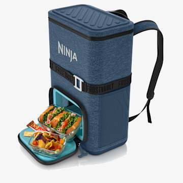 Ninja Outdoor FrostVault&trade; Go 24-Can Backpack Soft Cooler with Cold Dry Zone, Lakeshore Blue
