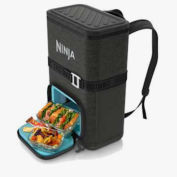 Ninja Outdoor FrostVault&trade; Go 24-Can Backpack Soft Cooler with Cold Dry Zone, Charcoal Gray