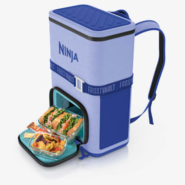 Ninja Outdoor FrostVault&trade; Go 24-Can Backpack Soft Cooler with Cold Dry Zone, Blueberry