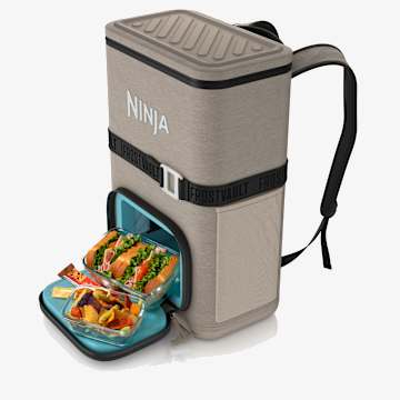 Ninja Outdoor FrostVault&trade; Go 24-Can Backpack Soft Cooler with Cold Dry Zone, Charcoal Gray