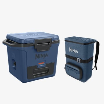 Ninja FrostVault&trade; Hard & Backpack Cooler Bundle, Lakeshore Blue & Blueberry