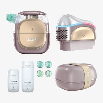 Shark FacialPro Glow & DePuffi At-Home Hydrating Facial System &ndash; Pink