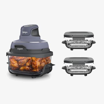 Ninja Crispi 6-Cup Lavender Glass Air Fryer 3-Pack Bundle
