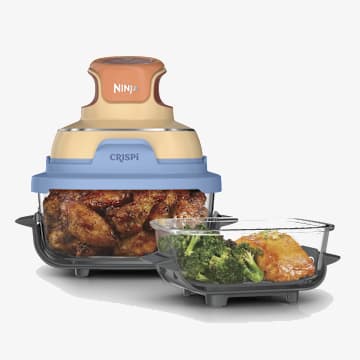 Ninja Crispi&reg; 4-in-1 Portable Glass Air Fryer Cooking System, Mango Clouds