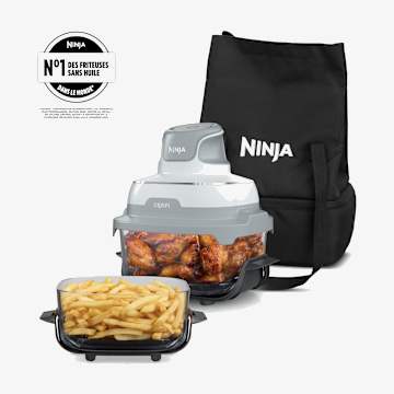 Air fryer en verre 4-en-1 Ninja CRISPi avec sac de transport - Blanc