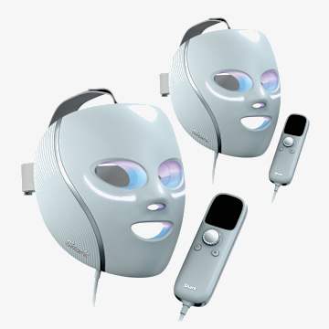 Shark&trade; CryoGlow&trade; Red Blue & Infrared iQLED Face Mask & Under Eye Cooling Bundle, Blue Frost