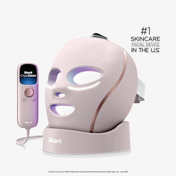 Shark CryoGlow&trade; LED Face Mask & Charging Stand in Rose Glow