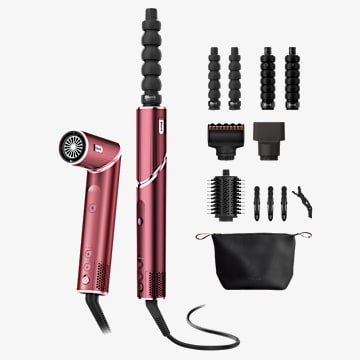 Shark FlexStyle Black Cherry 5-in-1 Air Styler & Hair Dryer Gift Set HD456CRUK