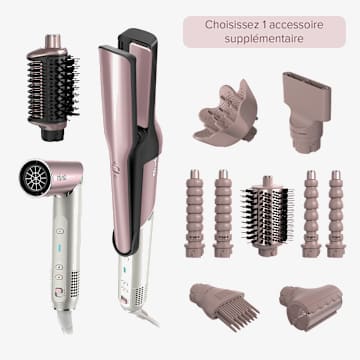 Lisseur Multi-styler Shark Glam personnalisable avec 3 embouts