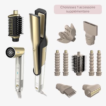 Lisseur Multi-styler Shark Glam personnalisable avec 3 embouts