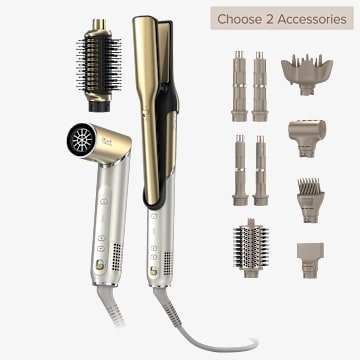 Build Your Own Shark Glam&trade; Ceramic & Powerful Air Styling & Drying System, Gold