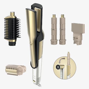 Shark&reg; Glam&trade; Sistema de Peinado y Secado con Cer&aacute;mica y Aire Potente, Gold