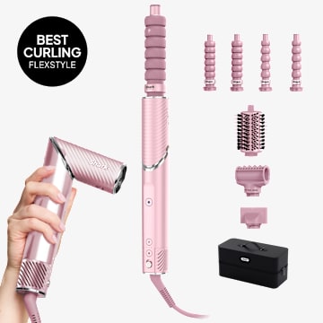 Shark FlexStyle IonCurl Air Styler & Hair Dryer, 5-in-1 - Pink