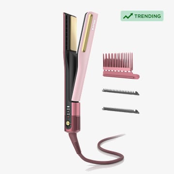 Shark SilkiPro&trade; Hair Straightener and Dryer in Rose Petal