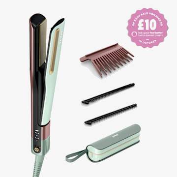 Shark SilkiPro Hair Straightener & Dryer with Storage Case - Strawberry Matcha