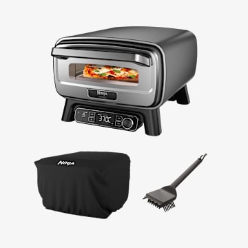 Pack Four &agrave; pizza &eacute;lectrique d&rsquo;ext&eacute;rieur avec fonction Air Fryer Ninja Artisan avec housse et brosse