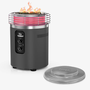Ninja Fireside360&trade; Outdoor Heater & Fire Pit and Top Cover Bundle