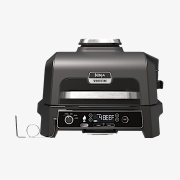 Barbecue &eacute;lectrique et fumoir Ninja Woodfire Pro XL avec thermosonde Smart Cook OG850EU