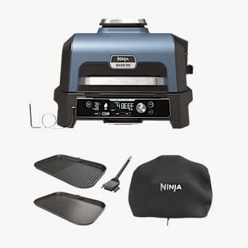 Ninja Woodfire Pro Connect XL Electric BBQ Ultimate Grill Bundle with Cover