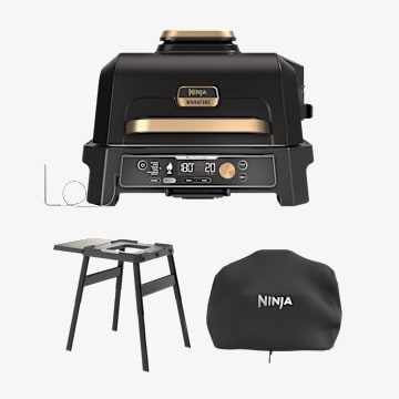 Ninja Woodfire Pro Connect XL Electric BBQ Grill & Smoker with Stand & Cover