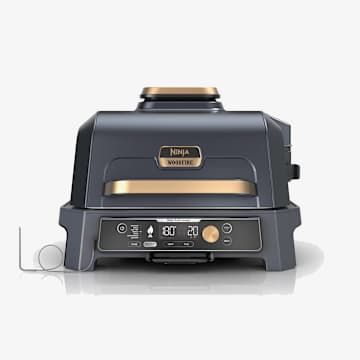 Ninja Woodfire Pro Connect XL Elektrischer Outdoor Grill & Smoker mit Abdeckung&nbsp;&ndash; Blau & Gold
