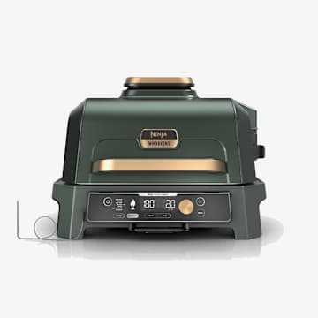 Barbecue &eacute;lectrique et fumoir Ninja Woodfire Pro Connect XL avec housse - Vert et Or