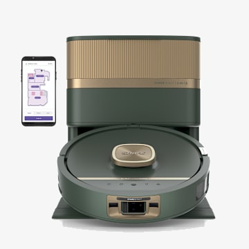Shark PowerDetect Luxe UV Reveal, robot aspirateur et nettoyeur 2-en-1, Vert