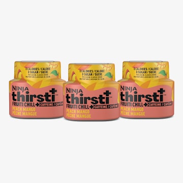 Ninja Thirsti&trade; FRUITI CHILL + CAFFEINE Peach Mango Flavored Water Drops, 3 pack, WCFPMAMC